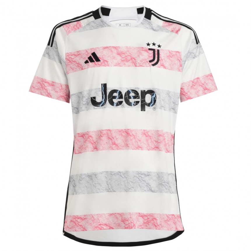 Kids  Leonardo Cerri #9 White Pink Away Jersey 2023/24 T-Shirt Canada