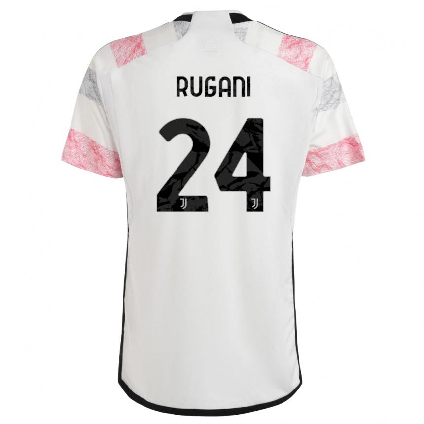 Kids Daniele Rugani #24 White Pink Away Jersey 2023/24 T-Shirt Canada