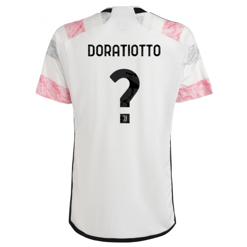 Enfant Football Maillot Giulio Doratiotto #0 Blanc Rose Tenues Extérieur 2023/24 Canada