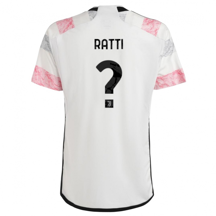 Enfant Football Maillot Leonardo Ratti #0 Blanc Rose Tenues Extérieur 2023/24 Canada