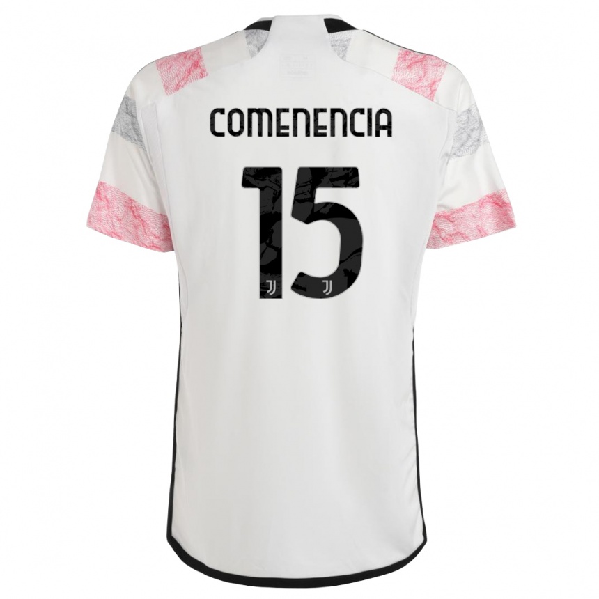 Kids Livano Comenencia #15 White Pink Away Jersey 2023/24 T-Shirt Canada