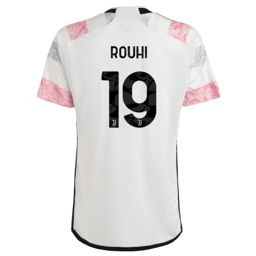 Kids Jonas Rouhi #19 White Pink Away Jersey 2023/24 T-Shirt Canada