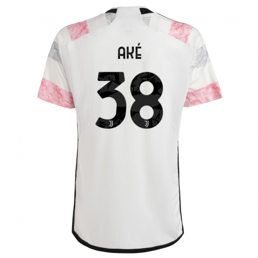 Kids Marley Ake #38 White Pink Away Jersey 2023/24 T-Shirt Canada