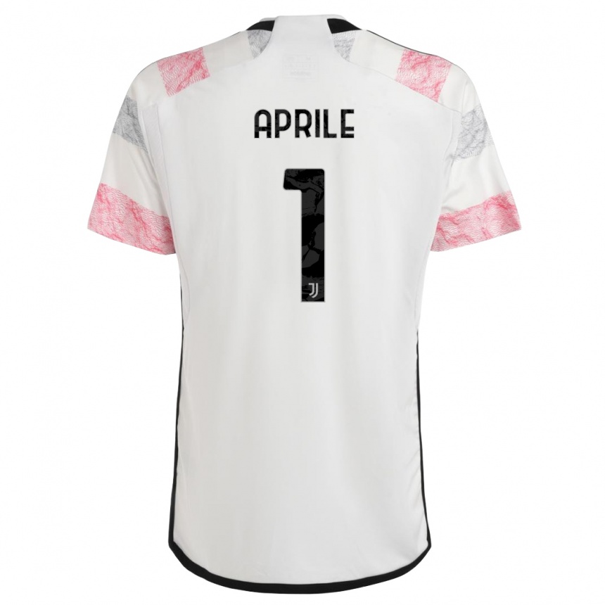 Enfant Football Maillot Roberta Aprile #1 Blanc Rose Tenues Extérieur 2023/24 Canada