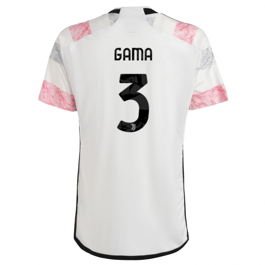 Enfant Football Maillot Sara Gama #3 Blanc Rose Tenues Extérieur 2023/24 Canada