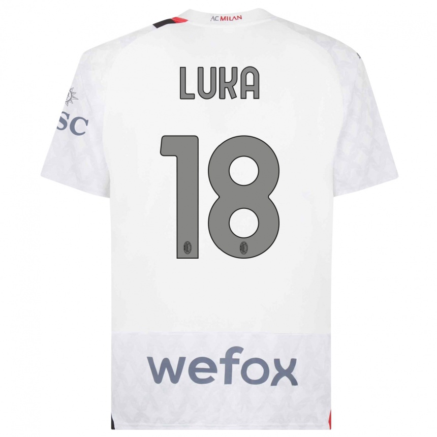 Kids Luka Romero #18 White Away Jersey 2023/24 T-Shirt Canada