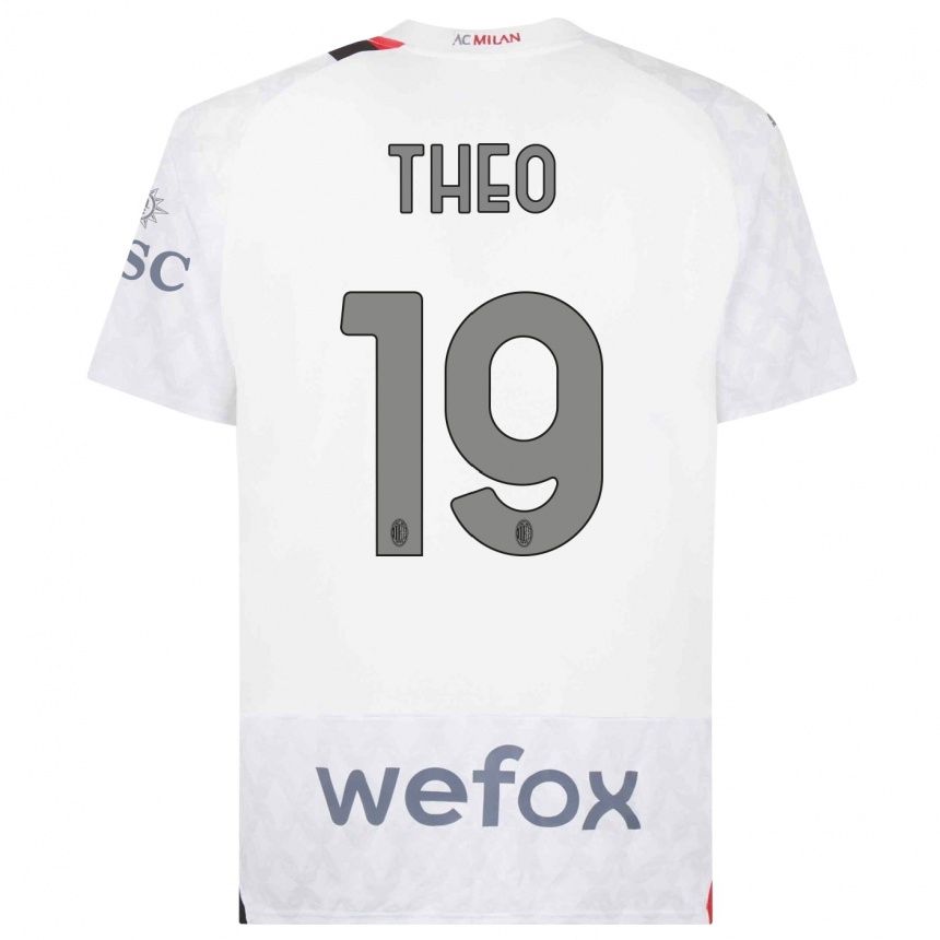 Enfant Football Maillot Theo Hernandez #19 Blanc Tenues Extérieur 2023/24 Canada