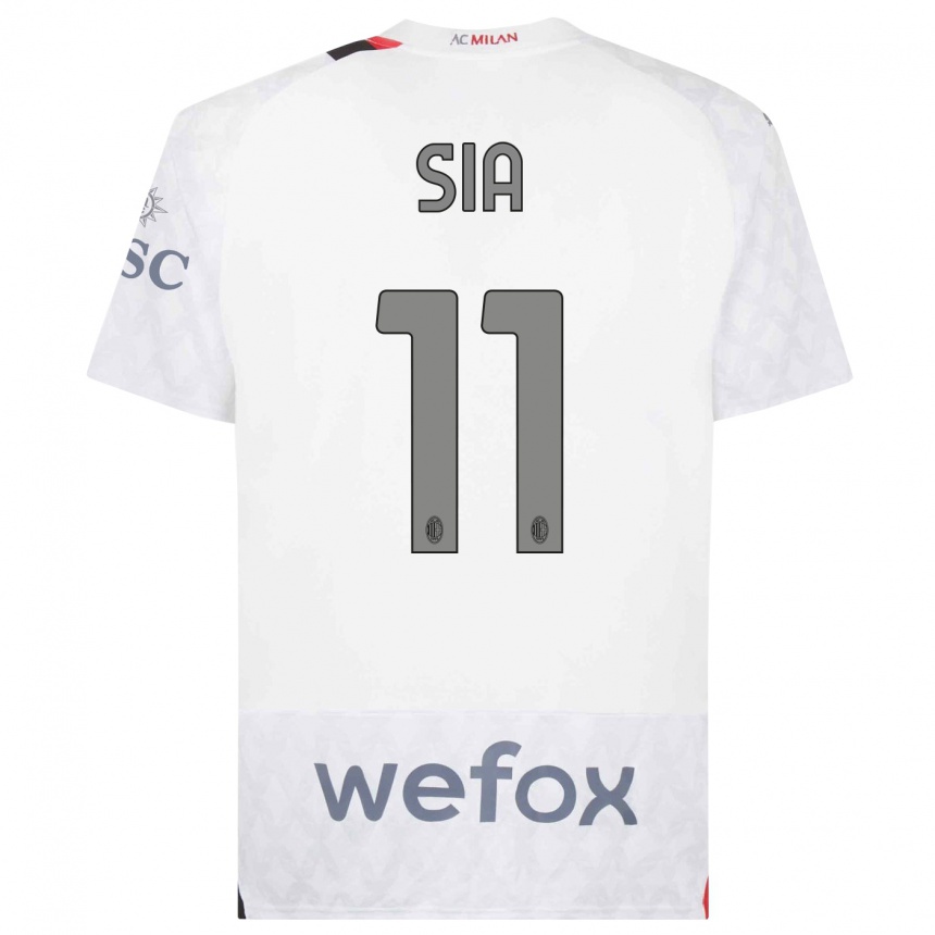 Kids  Diego Sia #11 White Away Jersey 2023/24 T-Shirt Canada