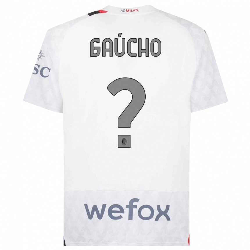 Kids  Estevan Gaúcho #0 White Away Jersey 2023/24 T-Shirt Canada