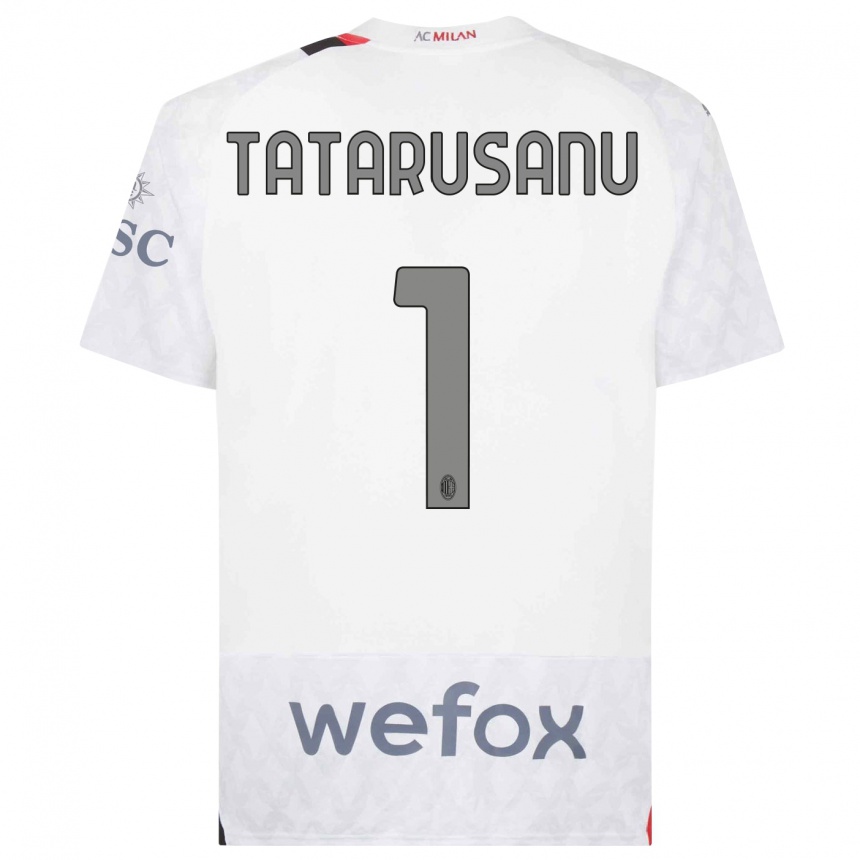 Kids  Ciprian Tatarusanu #1 White Away Jersey 2023/24 T-Shirt Canada