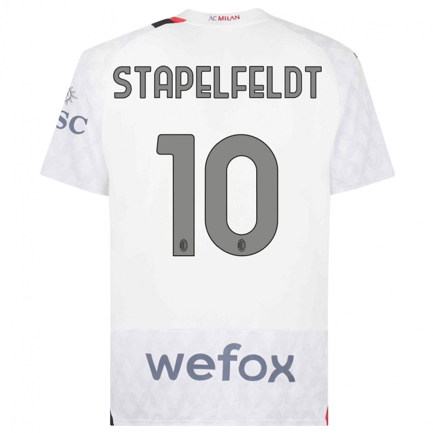 Kids Nina Stapelfeldt #10 White Away Jersey 2023/24 T-Shirt Canada