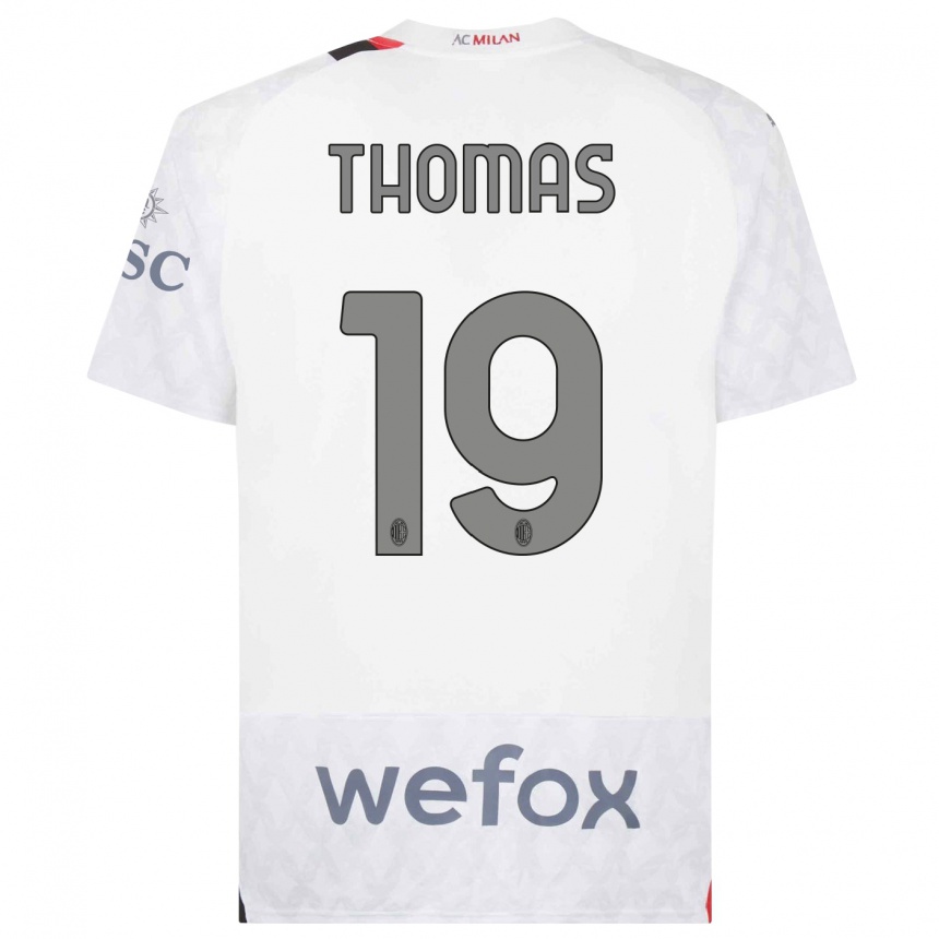 Kids Lindsey Thomas #19 White Away Jersey 2023/24 T-Shirt Canada