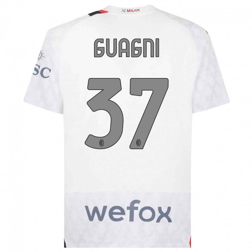 Kids Alia Guagni #37 White Away Jersey 2023/24 T-Shirt Canada