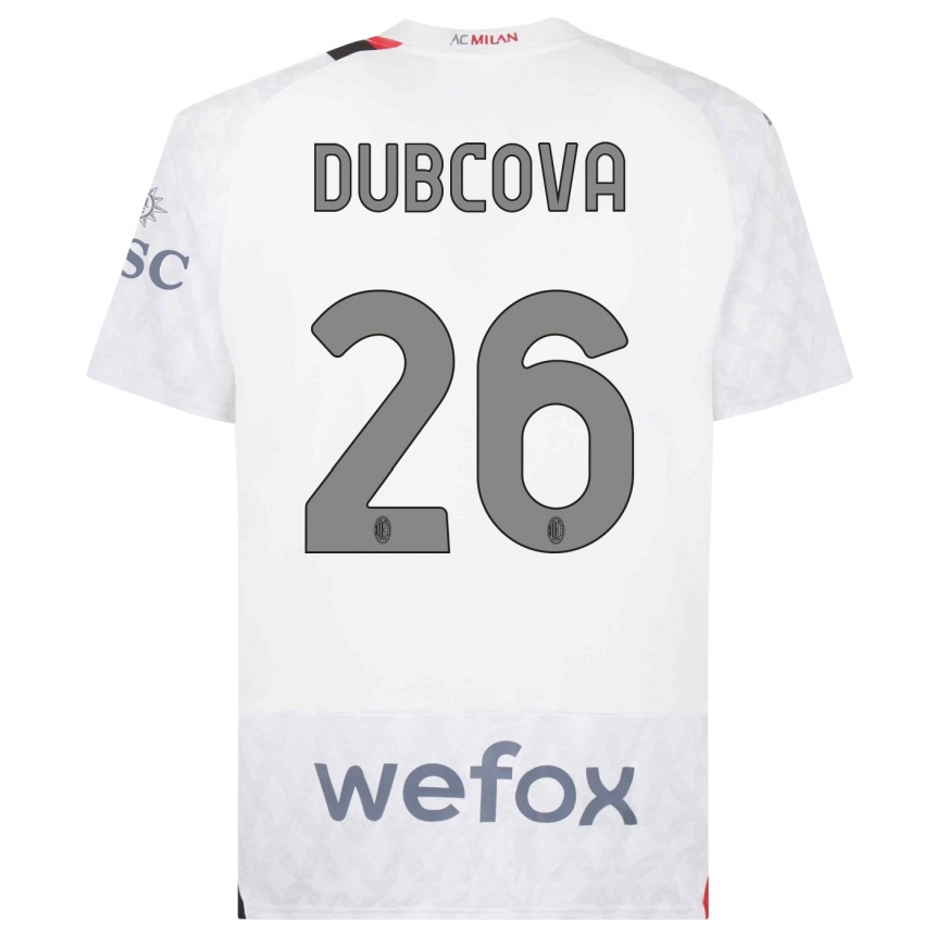 Kids  Michaela Dubcova #26 White Away Jersey 2023/24 T-Shirt Canada