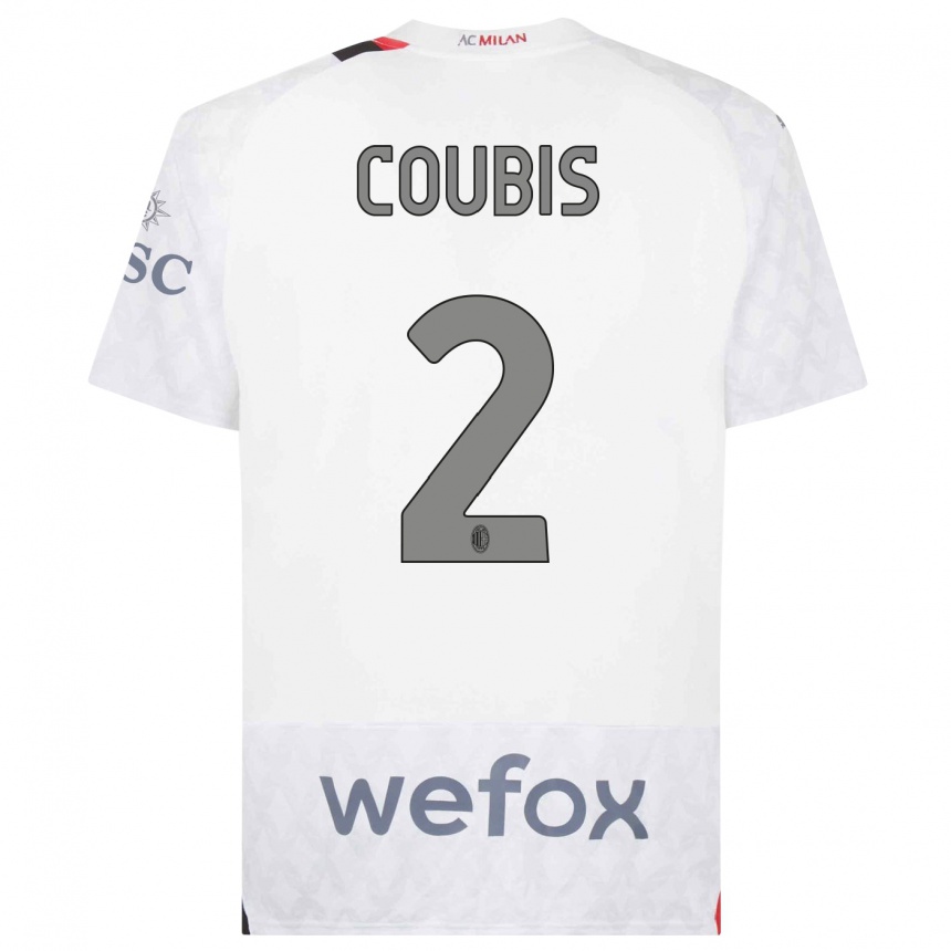 Kids  Andrei Coubis #2 White Away Jersey 2023/24 T-Shirt Canada