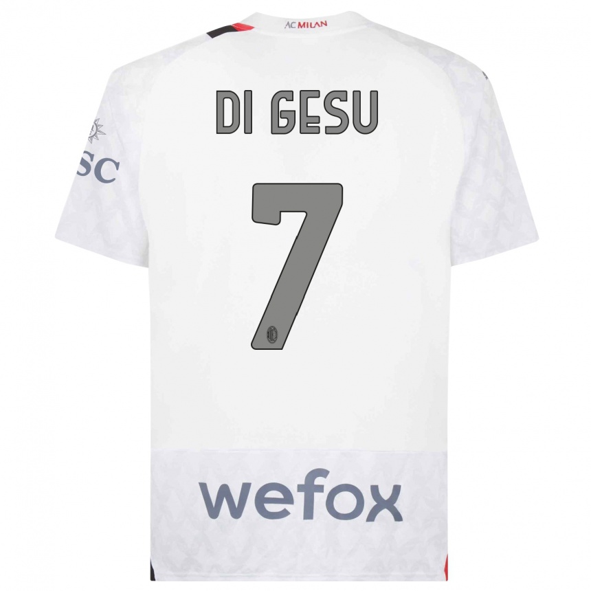 Kids Enrico Di Gesu #7 White Away Jersey 2023/24 T-Shirt Canada