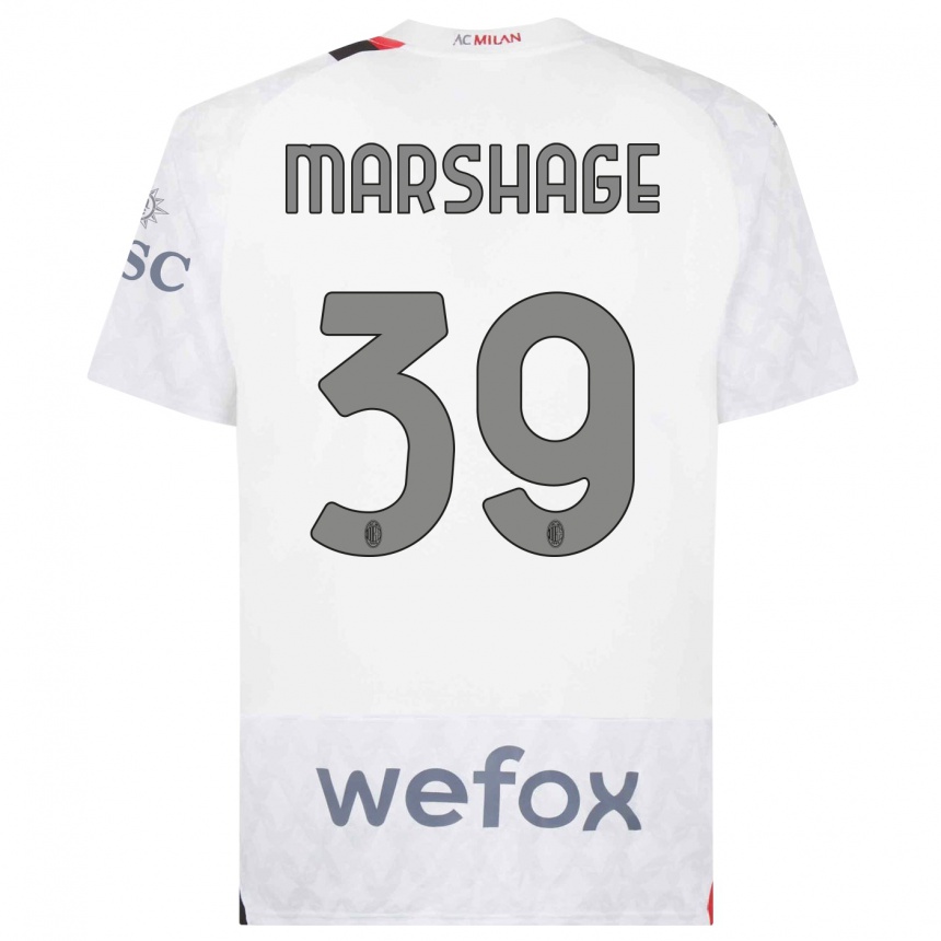 Enfant Football Maillot Wilgot Marshage #39 Blanc Tenues Extérieur 2023/24 Canada