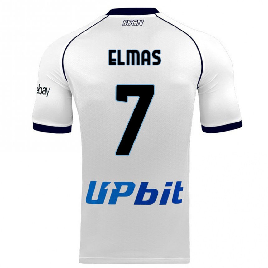 Kids Eljif Elmas #7 White Away Jersey 2023/24 T-Shirt Canada