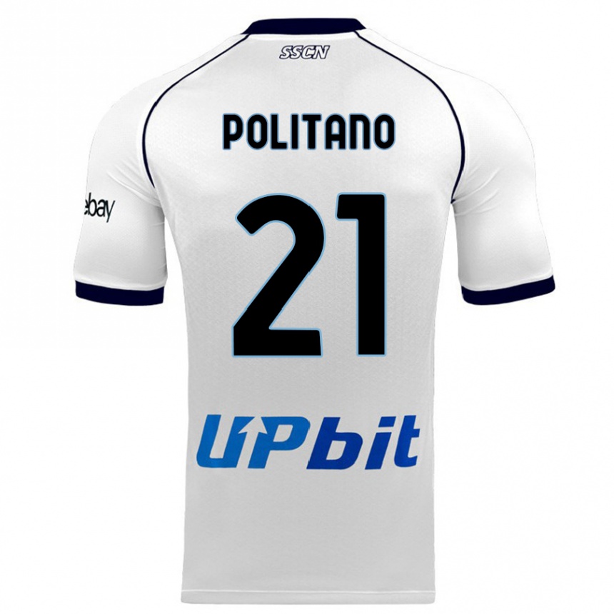 Kids Matteo Politano #21 White Away Jersey 2023/24 T-Shirt Canada