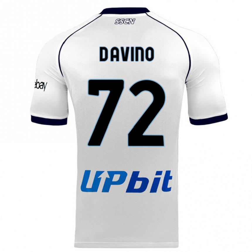 Kids  Luigi D'avino #72 White Away Jersey 2023/24 T-Shirt Canada