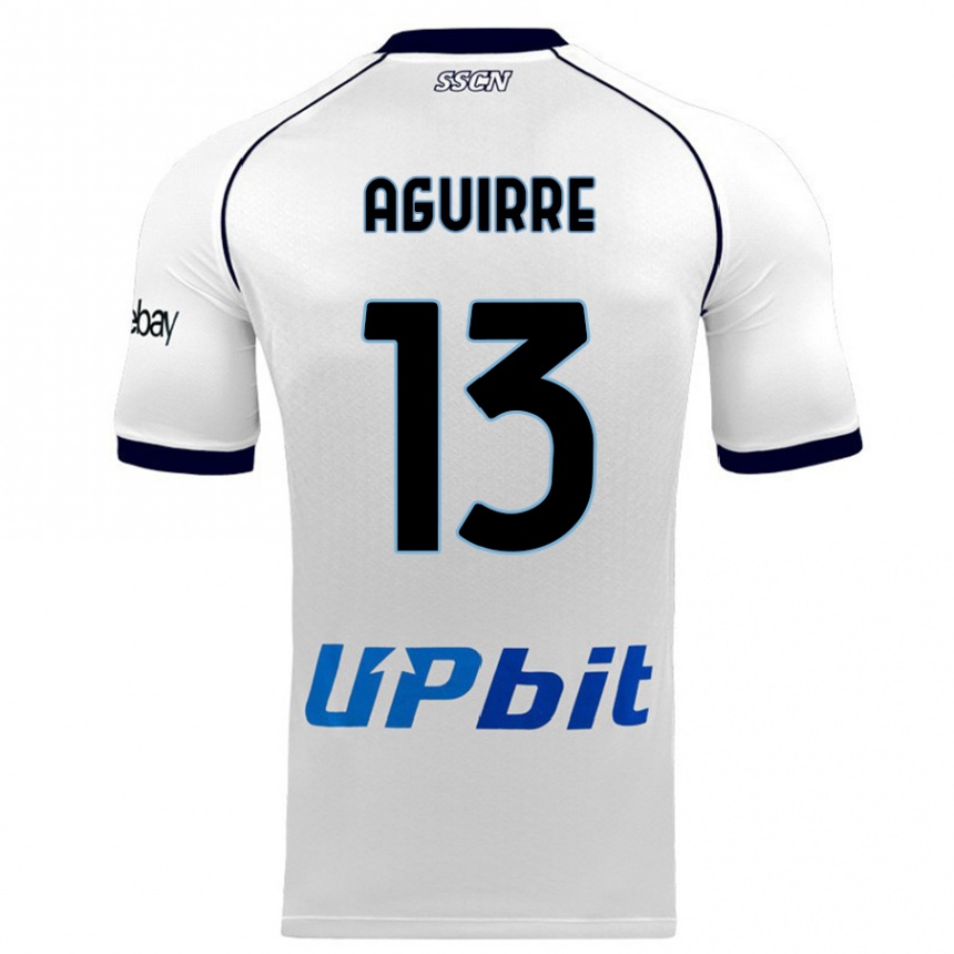 Kids  Yolanda Aguirre #13 White Away Jersey 2023/24 T-Shirt Canada