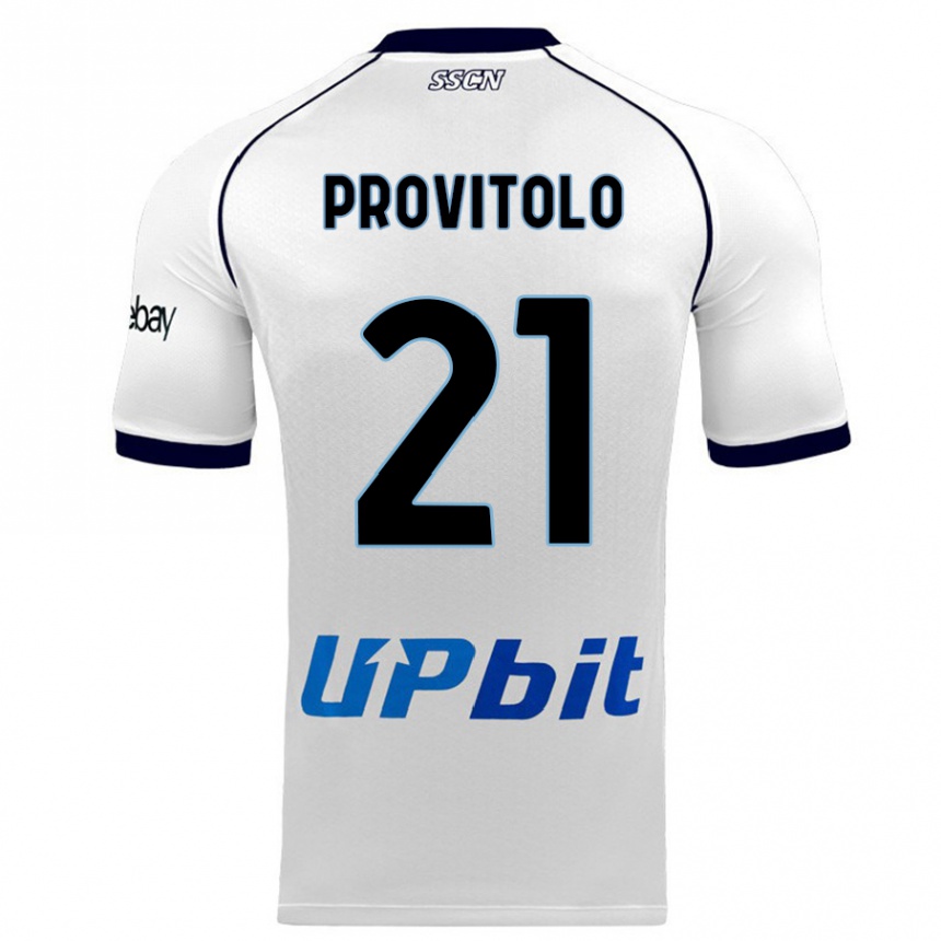 Enfant Football Maillot Vincenzo Provitolo #21 Blanc Tenues Extérieur 2023/24 Canada