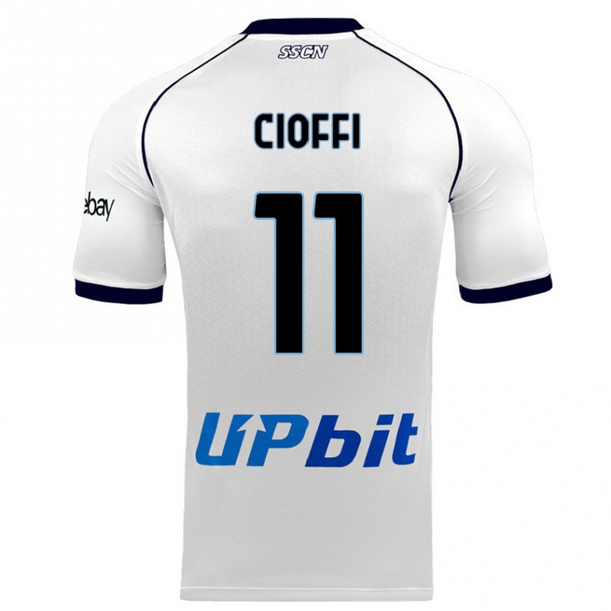 Kids  Antonio Cioffi #11 White Away Jersey 2023/24 T-Shirt Canada