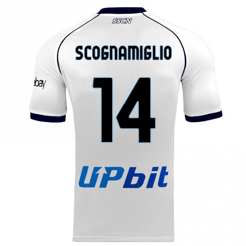 Enfant Football Maillot Fabio Scognamiglio #14 Blanc Tenues Extérieur 2023/24 Canada