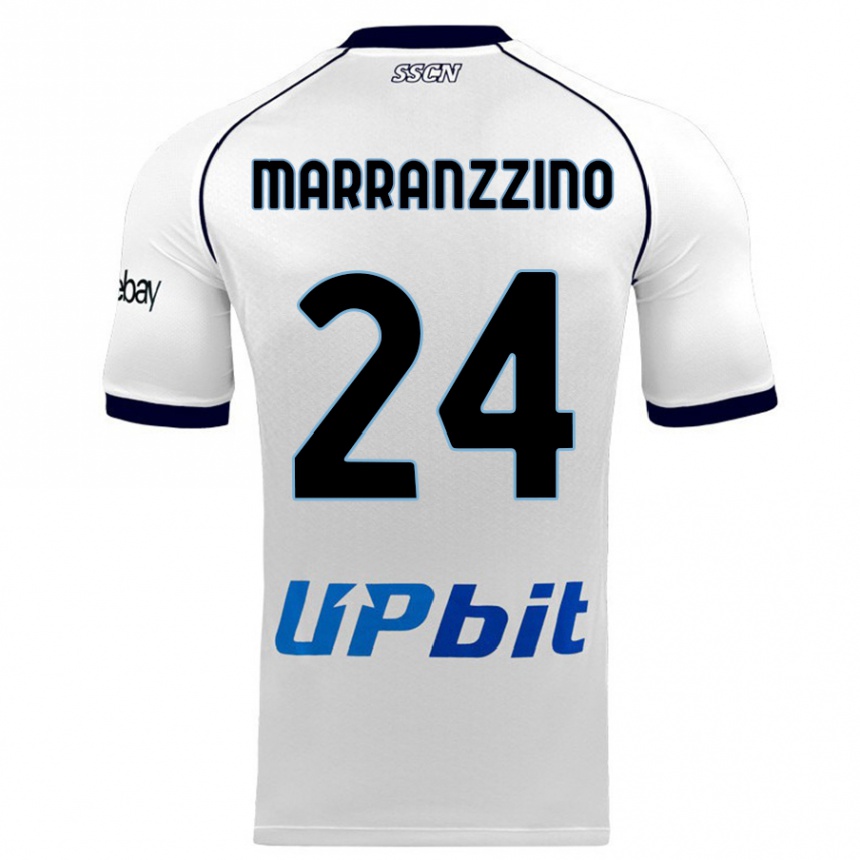 Kids  Pasquale Marranzzino #24 White Away Jersey 2023/24 T-Shirt Canada