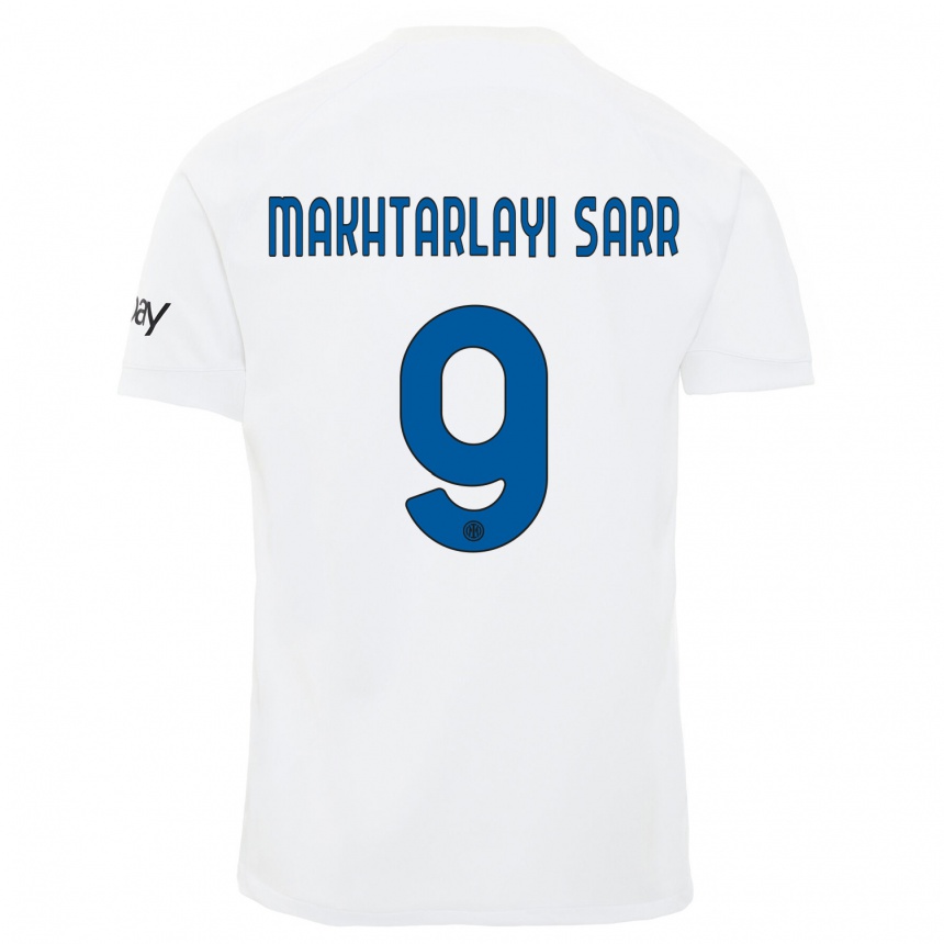 Kids  Amadou Makhtarlayi Sarr #9 White Away Jersey 2023/24 T-Shirt Canada