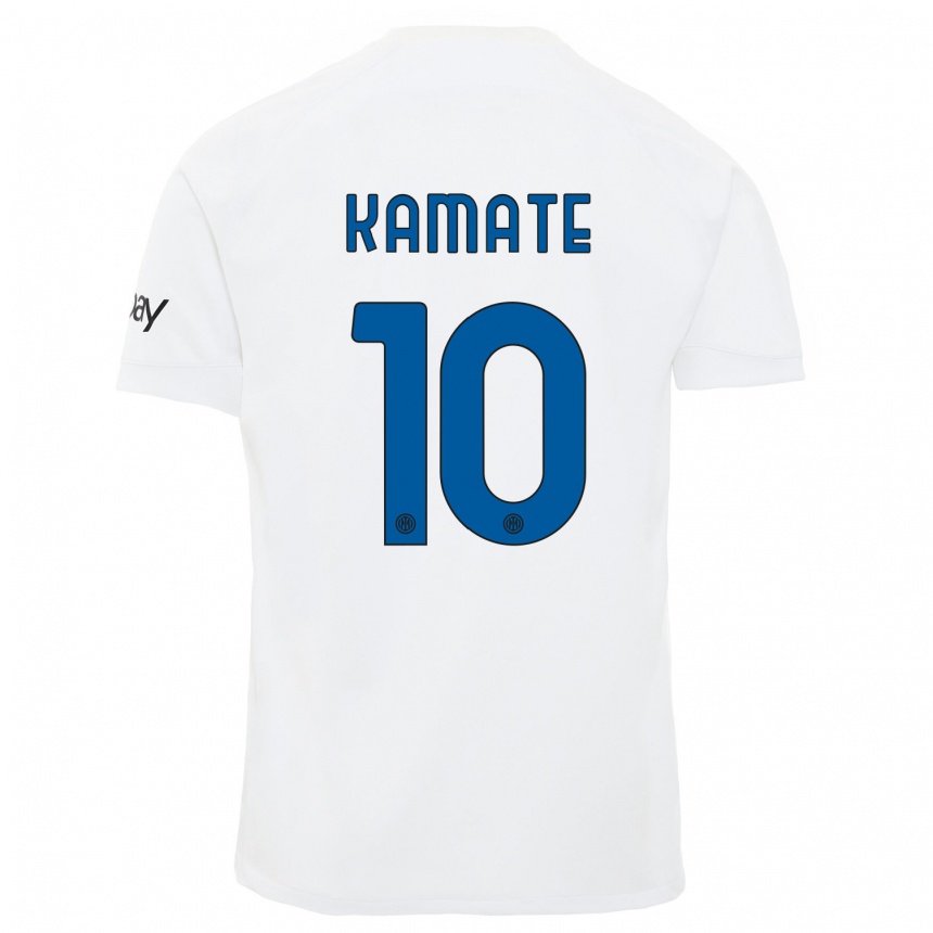 Kids Issiaka Kamate #10 White Away Jersey 2023/24 T-Shirt Canada