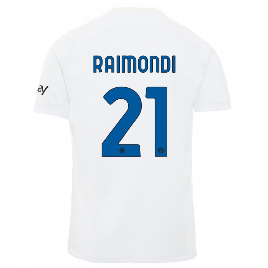 Enfant Football Maillot Paolo Raimondi #21 Blanc Tenues Extérieur 2023/24 Canada