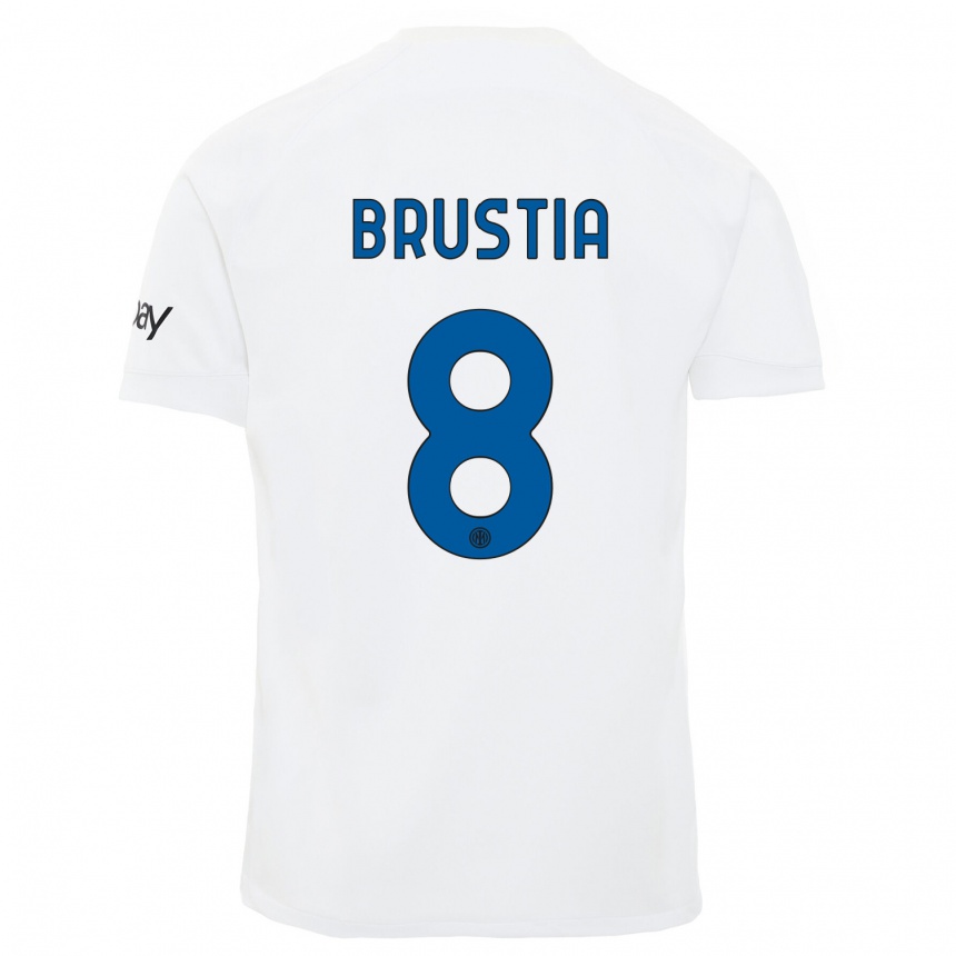 Enfant Football Maillot Martina Brustia #8 Blanc Tenues Extérieur 2023/24 Canada