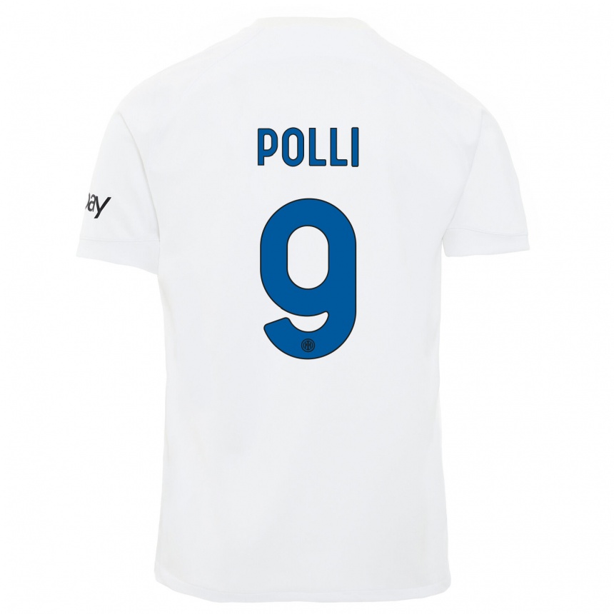 Enfant Football Maillot Elisa Polli #9 Blanc Tenues Extérieur 2023/24 Canada