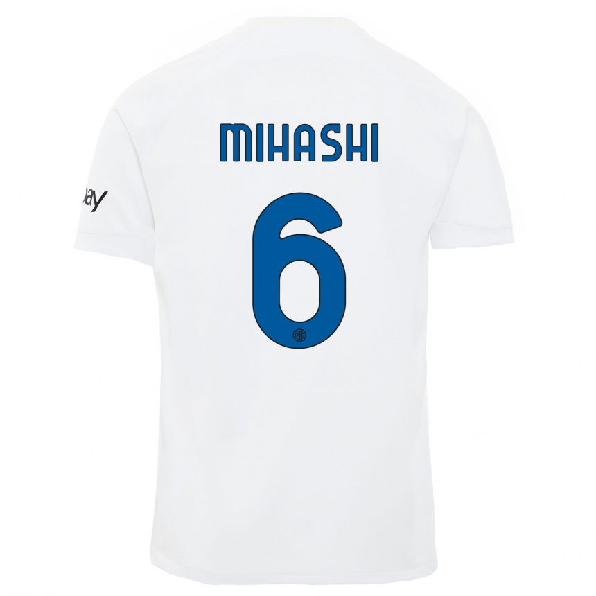 Kids Mana Mihashi #6 White Away Jersey 2023/24 T-Shirt Canada