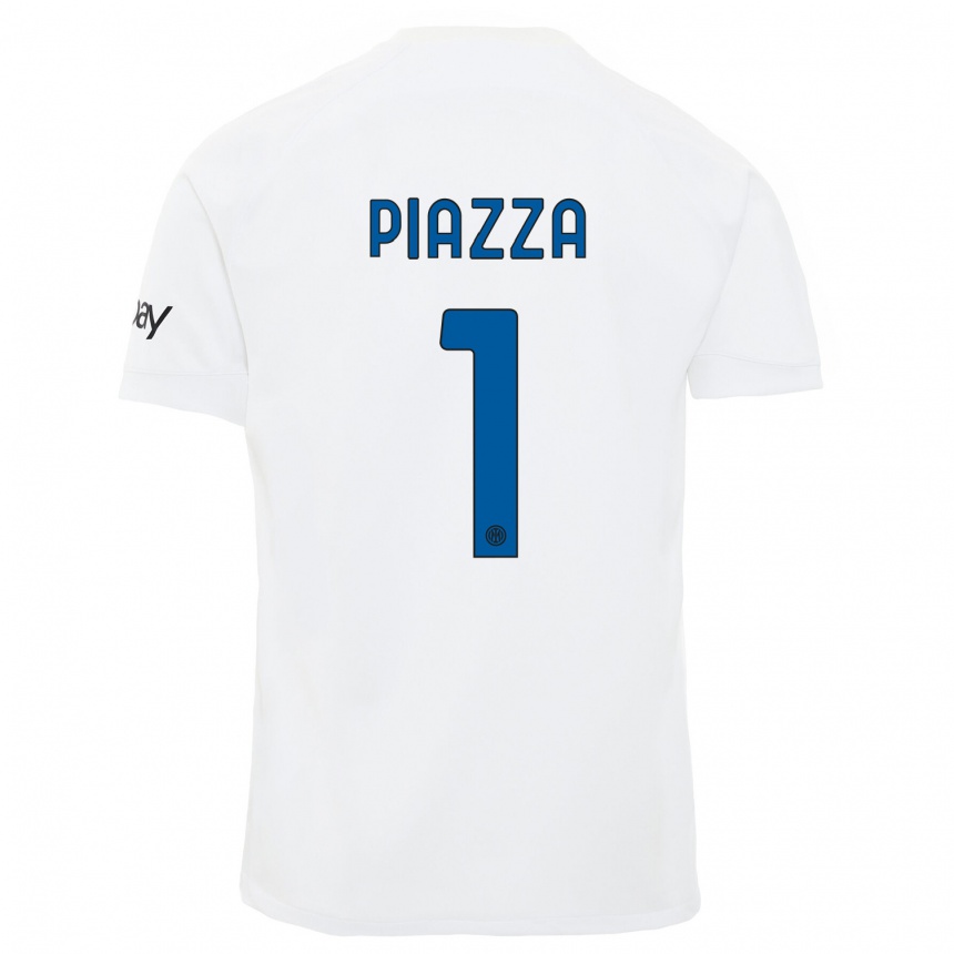 Kids Alessia Piazza #1 White Away Jersey 2023/24 T-Shirt Canada