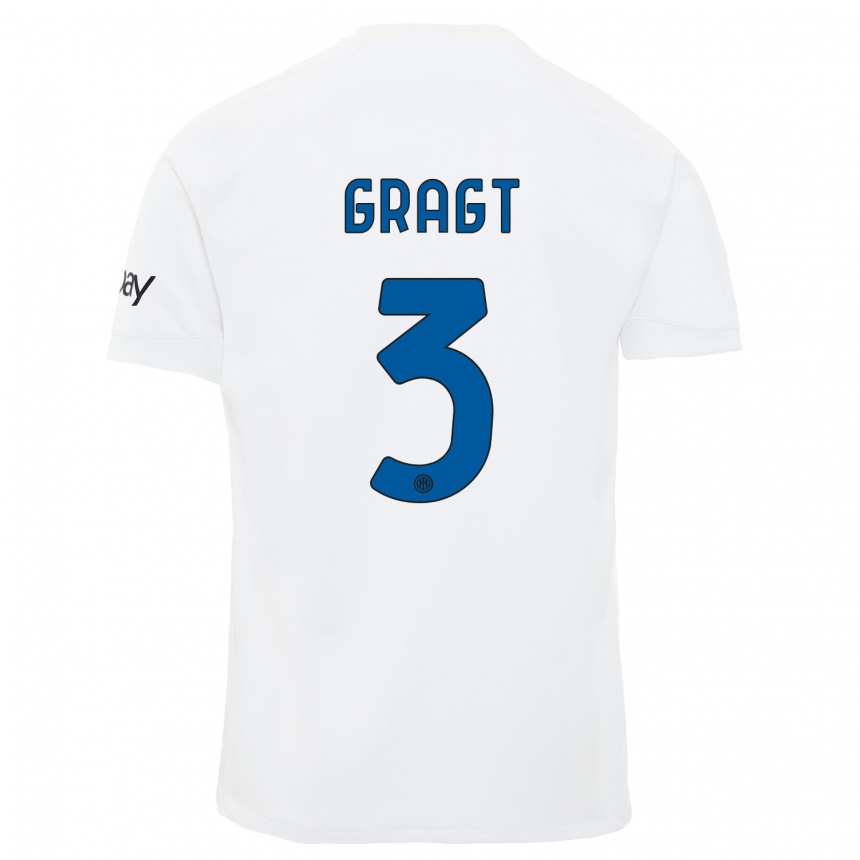 Enfant Football Maillot Stefanie Van Der Gragt #3 Blanc Tenues Extérieur 2023/24 Canada