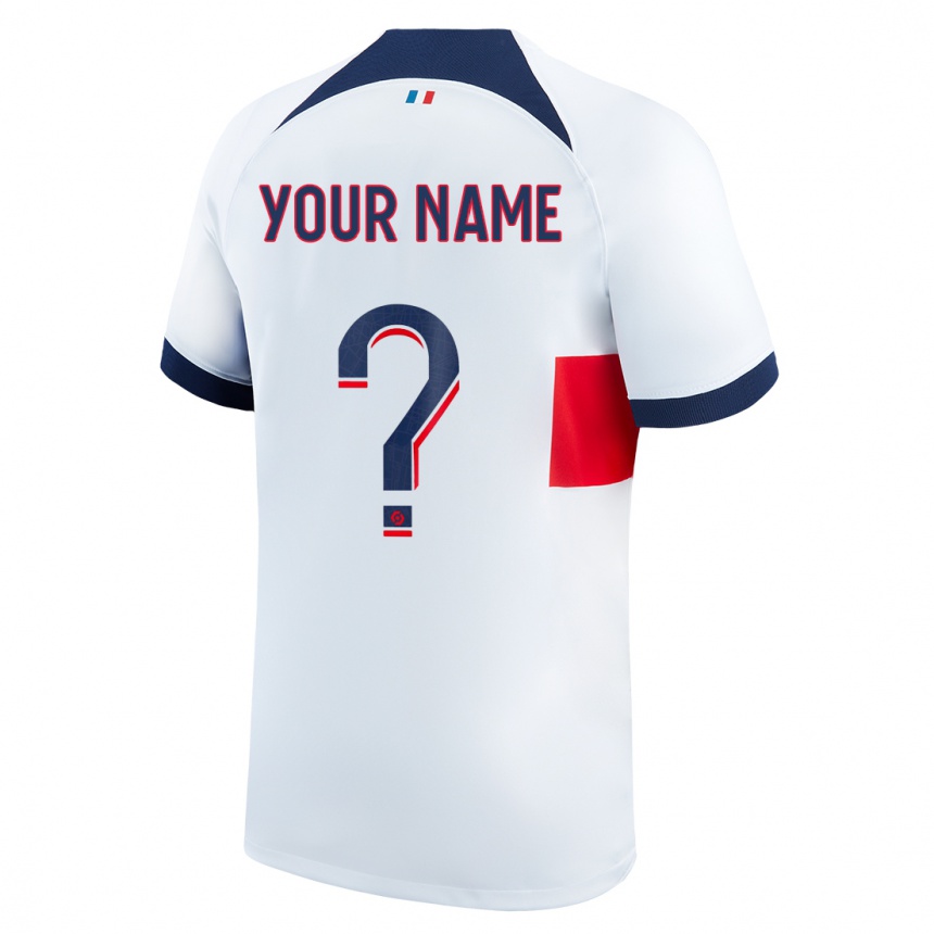 Kids  Your Name #0 White Away Jersey 2023/24 T-Shirt Canada