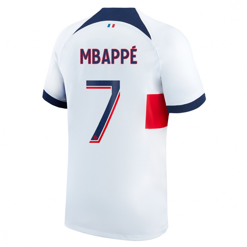 Enfant Football Maillot Kylian Mbappé #7 Blanc Tenues Extérieur 2023/24 Canada