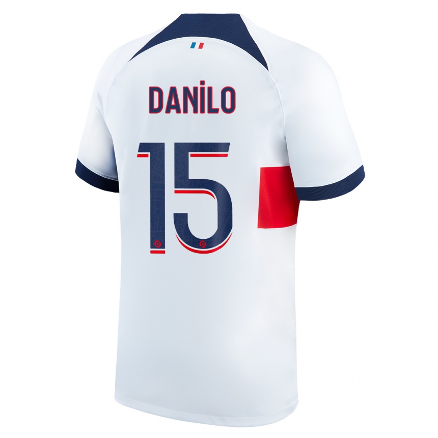 Kids  Danilo Pereira #15 White Away Jersey 2023/24 T-Shirt Canada