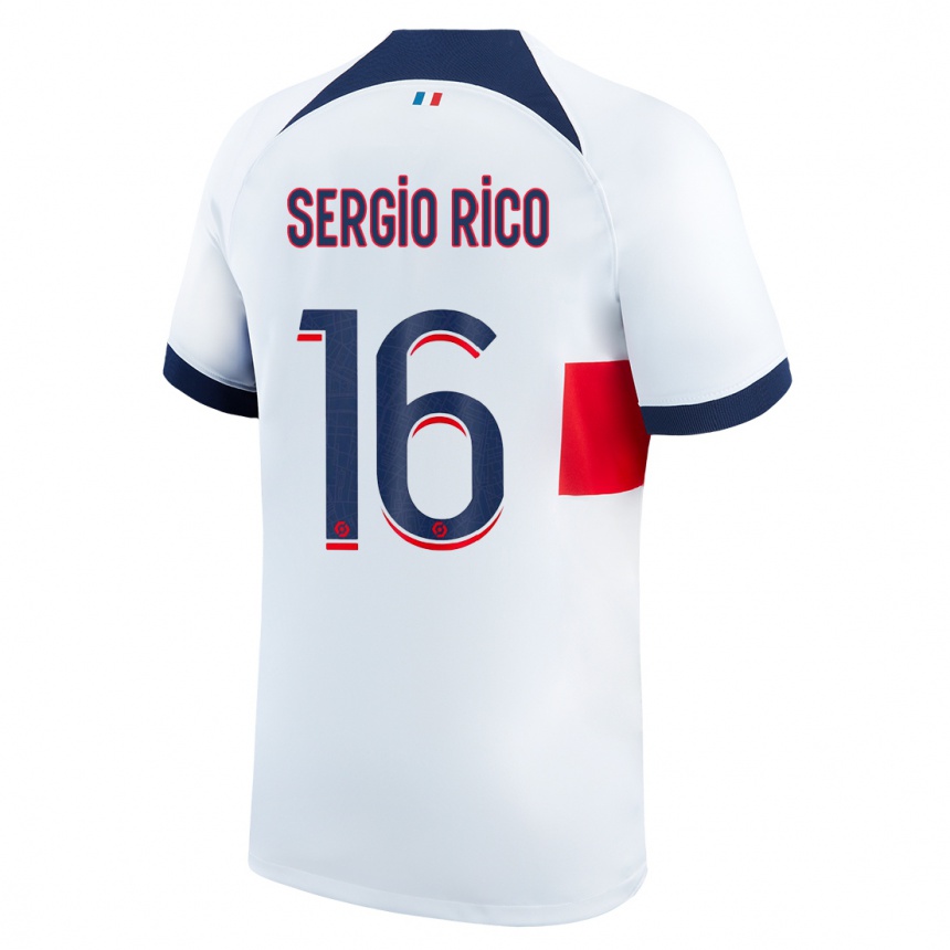 Enfant Football Maillot Sergio Rico #16 Blanc Tenues Extérieur 2023/24 Canada