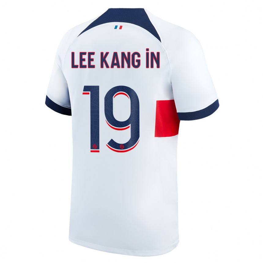 Enfant Football Maillot Kang-In Lee #19 Blanc Tenues Extérieur 2023/24 Canada