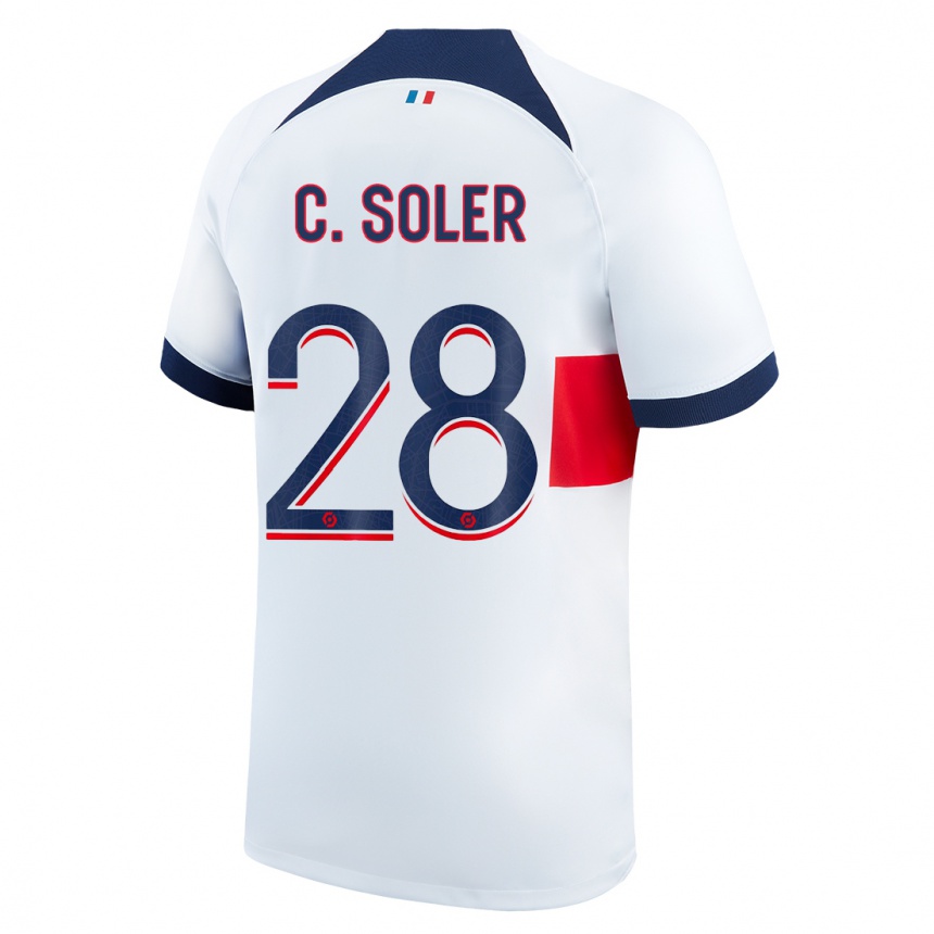 Kids Carlos Soler #28 White Away Jersey 2023/24 T-Shirt Canada