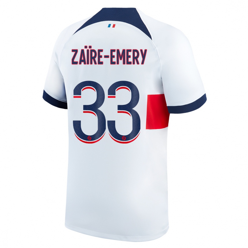 Kids  Warren Zaire Emery #33 White Away Jersey 2023/24 T-Shirt Canada