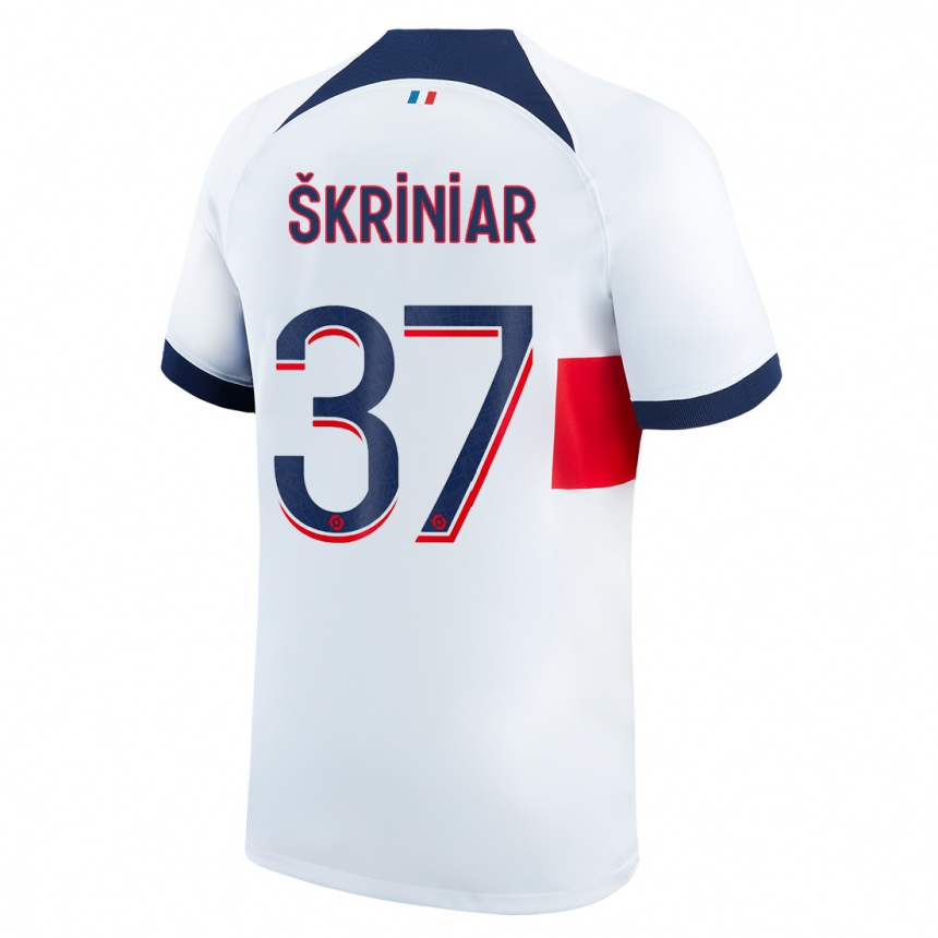 Enfant Football Maillot Milan Skriniar #37 Blanc Tenues Extérieur 2023/24 Canada