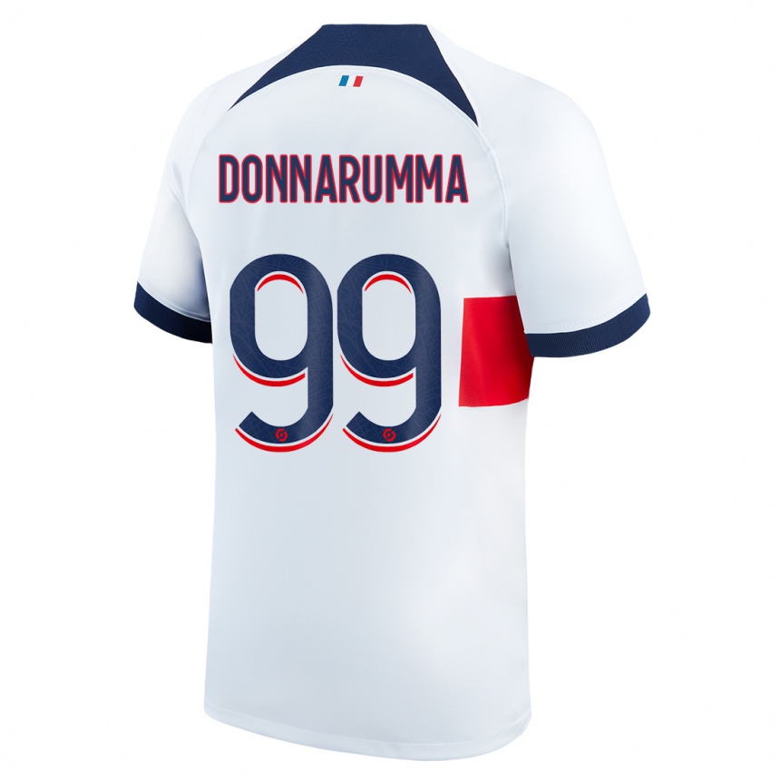 Kids  Gianluigi Donnarumma #99 White Away Jersey 2023/24 T-Shirt Canada