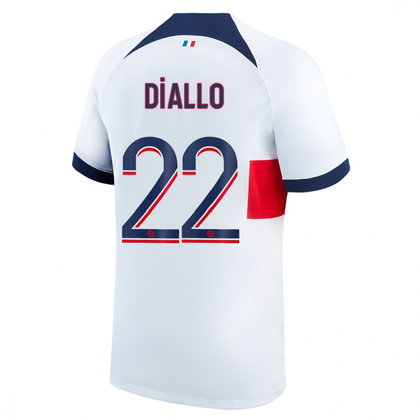 Enfant Football Maillot Abdou Diallo #22 Blanc Tenues Extérieur 2023/24 Canada