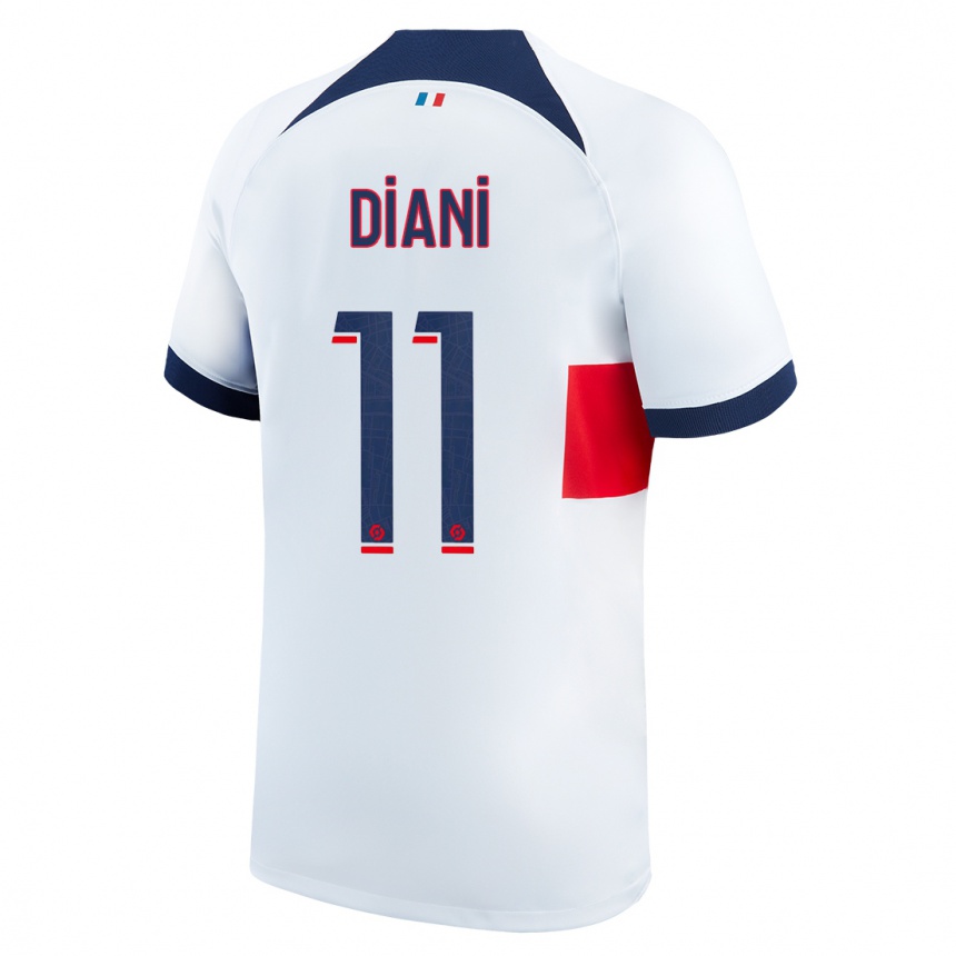 Enfant Football Maillot Kadidiatou Diani #11 Blanc Tenues Extérieur 2023/24 Canada