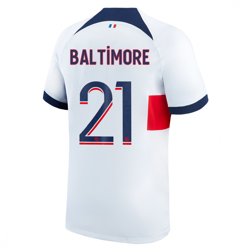 Enfant Football Maillot Sandy Baltimore #21 Blanc Tenues Extérieur 2023/24 Canada