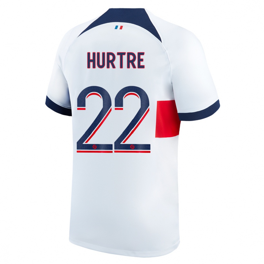 Kids  Oceane Hurtre #22 White Away Jersey 2023/24 T-Shirt Canada